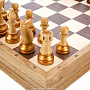 Шахматный ларец с деревянными фигурами 47х47 см, фотография 3. Интернет-магазин ЛАВКА ПОДАРКОВ